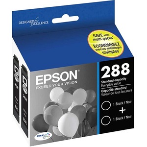 Epson DURABrite Ultra T288 Original Inkjet Ink Cartridge - Black - 2 / Pack