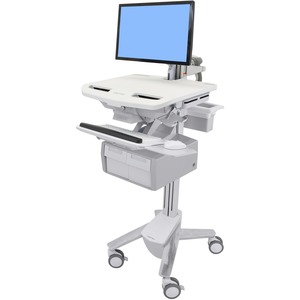 Ergotron StyleView Cart with LCD Arm, 2 Tall Drawers (2x1)