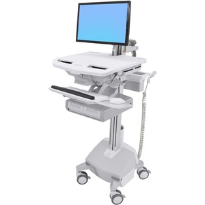 Ergotron StyleView Cart with LCD Arm, LiFe Powered, 2 Drawers (2x1)