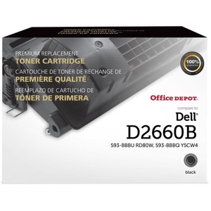 Office Depot Remanufactured High Yield Laser Toner Cartridge - Alternative for Dell (593-BBBQ, 593-BBBU, RD80W, Y5CW4) - Black Pack