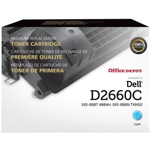 Office Depot Remanufactured High Yield Laser Toner Cartridge - Alternative for Dell - Cyan Pack