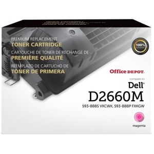 Office Depot Remanufactured High Yield Laser Toner Cartridge - Alternative for Dell (593-BBBP, 593-BBBS, FXKGW, VXCWK) - Magenta Pack