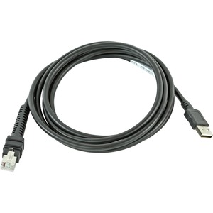 Zebra Cable - Shielded USB: Series A Connector, 7ft. (2.1m), Straight, BC 1.2