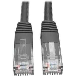 Tripp Lite 100' Cat6 Gigabit Molded Patch Cable RJ45 M/M 550MHz 24AWG Black