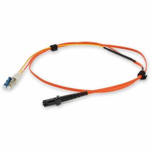 AddOn 3m MT-RJ (Male) to LC (Male) Straight Orange OM1 & OS1 Duplex Fiber OFNR (Riser-Rated) Mode Conditioning Cable