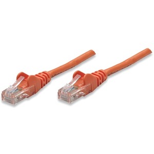 Intellinet Network Solutions Cat5e UTP Network Patch Cable, 50 ft (15.0 m), Orange