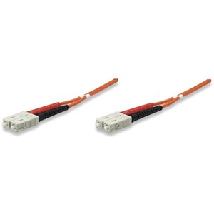 Intellinet Network Solutions Fiber Optic Patch Cable, SC/SC, OM2, 50/125, MultiMode, Duplex, Orange, 3 ft (1 m)