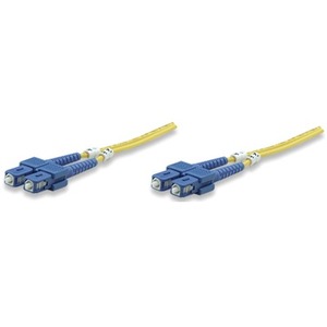 Intellinet Network Solutions Fiber Optic Patch Cable, SC/SC, OS2, 9/125, Single-Mode, Duplex, Yellow, 33 ft (10 m)