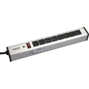 Black Box Power Strip - 120VAC, 15A, 5-15R, 8-Outlet, 15-ft. Cord