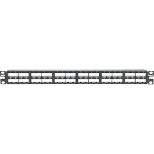 Panduit 48-Port Shielded High-Densitty Modular patch Panel, 1 RU.