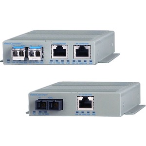 Omnitron Systems 10/100/1000 Media Converter with Power over Ethernet (PoE, PoE+ or 60W PoE)