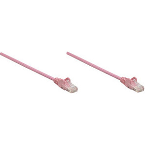 Intellinet Network Solutions Cat6 UTP Network Patch Cable, 3 ft (1.0 m), Pink