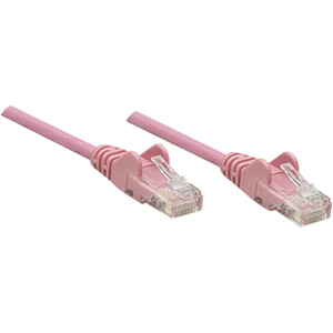 Intellinet Network Solutions Cat5e UTP Network Patch Cable, 14 ft (5.0 m), Pink