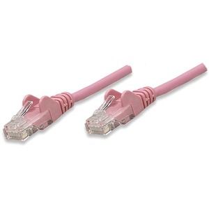 Intellinet Network Solutions Cat5e UTP Network Patch Cable, 50 ft (15.0 m), Pink