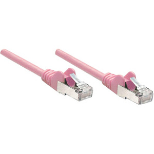 Intellinet Network Solutions Cat5e UTP Network Patch Cable, 100 ft (30 m), Pink