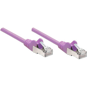 Intellinet Network Solutions Cat5e UTP Network Patch Cable, 14 ft (5.0 m), Purple