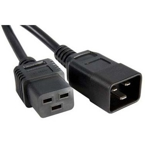 ENET C19 to C20 6ft Black Power Cord Extension 250V 14 AWG 15A NEMA IEC-320 C19 to IEC-320 C20 Black 6'