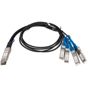 ENET Dell/Force10 Compatible CBL-QSFP-4X10GSFP-PASS-1M TAA Compliant Functionally Identical 40GBASE-CR4 QSFP+ to 4x10G SFP+ Passive Copper Direct-Attach Breakout Cable 1m - Programmed, Tested, and Supported in the USA, Lifetime Warranty