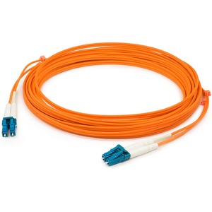 AddOn 100m LC (Male) to LC (Male) Orange OM1 Duplex Plenum-Rated Fiber Patch Cable With Pulling Eye