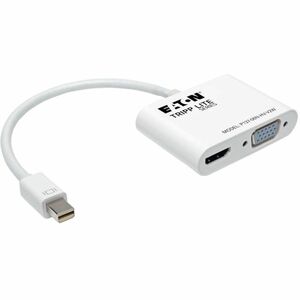 Tripp Lite 6in Mini DisplayPort to HDMI VGA 4K Adapter Converter Cable mDP to HDMI VGA Thunderbolt 1 & 2 Compatible 6"