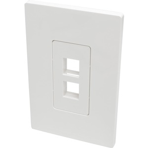 Tripp Lite Single-Gang 2-Port Wall Plate Keystone Cat5/6 USB HDMI Dport RCA