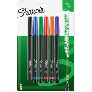 Sharpie Fine Point Pens - Fine Pen Point - Assorted - 6 SAN1976527