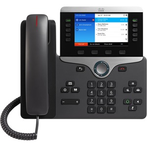 Cisco 8851 IP Phone - Wired/Wireless - Bluetooth - Desktop, Wall Mountable - Charcoal