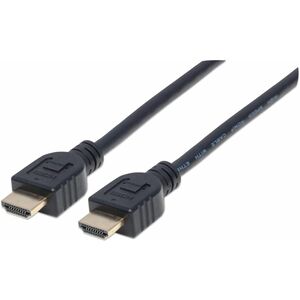 Manhattan In-wall CL3 High Speed HDMI Male to Male Cable with Ethernet, Black, 3 ft