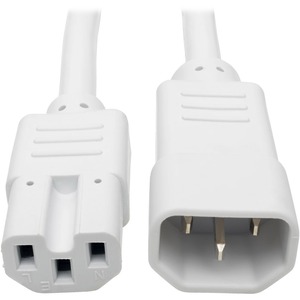 Tripp Lite Power Cord C14 to C15 - Heavy-Duty 15A 250V 14 AWG 3 ft. (0.91 m) White