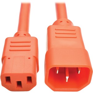 Tripp Lite PDU Power Cord C13 to C14 - 10A 250V 18 AWG 3 ft. (0.91 m) Orange