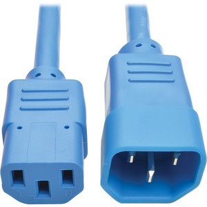 Tripp Lite PDU Power Cord C13 to C14 - 10A 250V 18 AWG 3 ft. (0.91 m) Blue