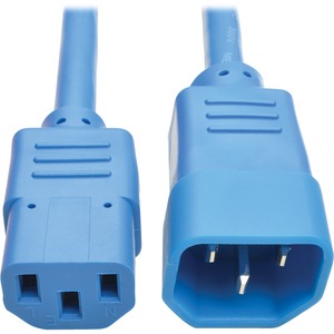 Tripp Lite PDU Power Cord C13 to C14 - 10A 250V 18 AWG 2 ft. (0.61 m) Blue