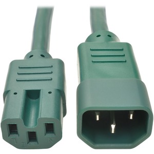 Tripp Lite Power Cord C14 to C15 - Heavy-Duty 15A 250V 14 AWG 3 ft. (0.91 m) Green