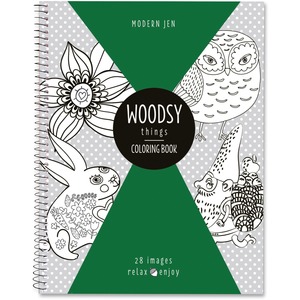Roaring Spring Modern Jen Woodsy Theme Coloring Book Printed Book