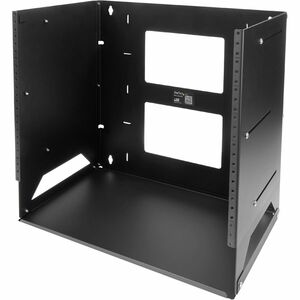 StarTech.com 8U Wallmount Server Rack with Built-in Shelf - Solid Steel - Adjustable Depth 12in to 18in~