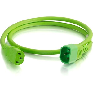 C2G 10ft 18AWG Power Cord (IEC320C14 to IEC320C13) - Green