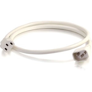 C2G 10ft 14AWG Power Cord (IEC320C14 to IEC320C13) - White