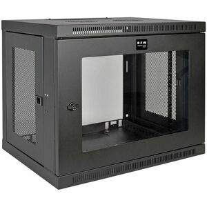 Tripp Lite by Eaton SmartRack SRW9UG 9U Wall Mountable Rack Cabinet for LAN Switch - 482.60 mm Rack Width x 419.10 mm Rack Depth - Black