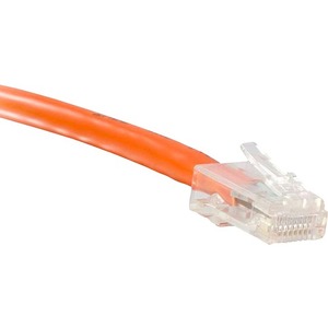 ENET Cat5e Orange 8 Inch Non-Booted (No Boot) (UTP) High-Quality Network Patch Cable RJ45 to RJ45 - 8in