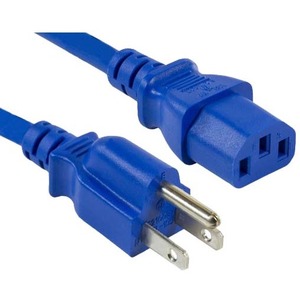 ENET 5-15P to C13 10ft Blue External Power Cord / Cable NEMA 5-15P to IEC-320 C13 10A 18AWG 10'