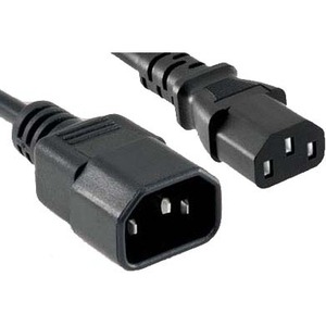 ENET C13 to C14 10ft Black Power Extension Cord / Cable 250V 18 AWG 10A NEMA IEC-320 C13 to IEC-320 C14 10'