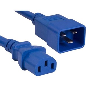 ENET C13 to C14 3ft Blue Power Cord / Cable 250V 14 AWG 15A NEMA IEC-320 C13 to IEC-320 C20 3'