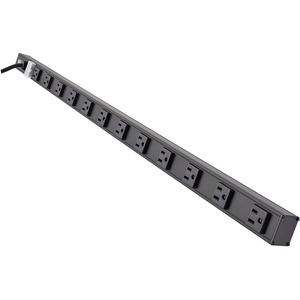 Tripp Lite 12 Outlet Power Strip 5-15R 15' Cord Vertical 5-15P 15A 36" Black