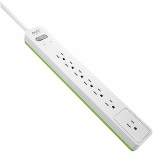 APC by Schneider Electric Essential SurgeArrest PE76W, 7 Outlets, 6 Foot Cord, 120V, White