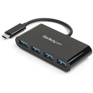 StarTech.com 4-Port USB C Hub, USB-C to 4x USB-A Ports, SuperSpeed 10Gbps  USB 3.1/USB 3.2 Gen 2 Type-C Hub, USB Bus Powered, Portable/Compact USB-C  to USB Adapter Hub for Laptop, Aluminum