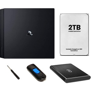 Fantom Drives FD 2TB PS4 Hard Drive - All in One Easy Upgrade Kit 2 with 32GB Flash Drive - Comes with 2TB Hard Drive, Fantom Drives GFORCE Mini USB 3.0 Aluminum Enclosure, USB 3.0 Cable, 32GB Flash Drive, Screw driver and quick start installation guide - 1 Year Warranty - (PS4-2TB-KIT2)