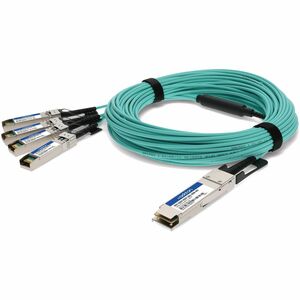 AddOn Dell Compatible TAA Compliant 40GBase-AOC QSFP+ to 4xSFP+ Direct Attach Cable (850nm, MMF, 20m)