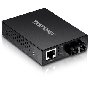 TRENDnet 100 Base-T to 100 Base-FX Multi-Mode SC Fiber Converter; Standalone; 10/100 Mbps Auto-MDIX Fast Ethernet Port; Fiber Networking up to 2 km (1.25miles); 200 Mbps Switching Capacity; TFC-FMSC