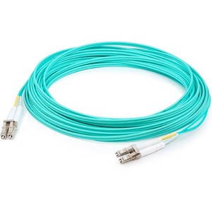 AddOn 50m LC (Male) to LC (Male) Aqua OM4 Duplex Outdoor Armored Fiber Patch Cable