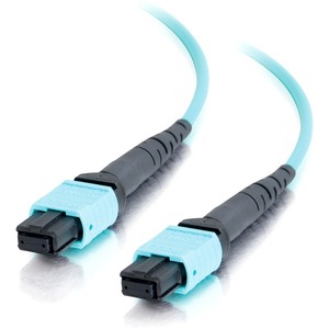 C2G 15m MPO Fiber Array Cable Method B OM4 Riser Rated (OFNR) - Aqua - 50ft